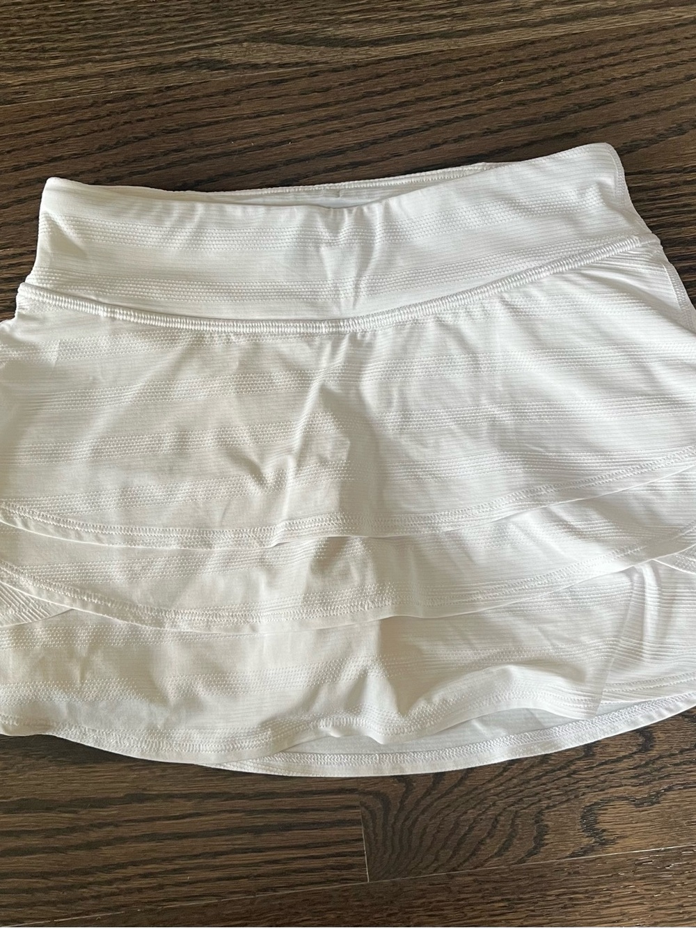 Athleta Girl Skirt White Layered Athletic Skort built in shorts size 8-10